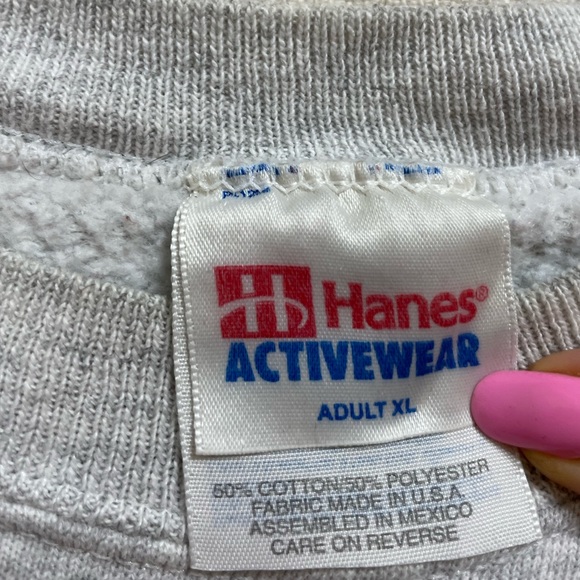 VTG 1991 Coach Spellout Grey DIY Crop Sweatshirt XL - Picture 5 of 5